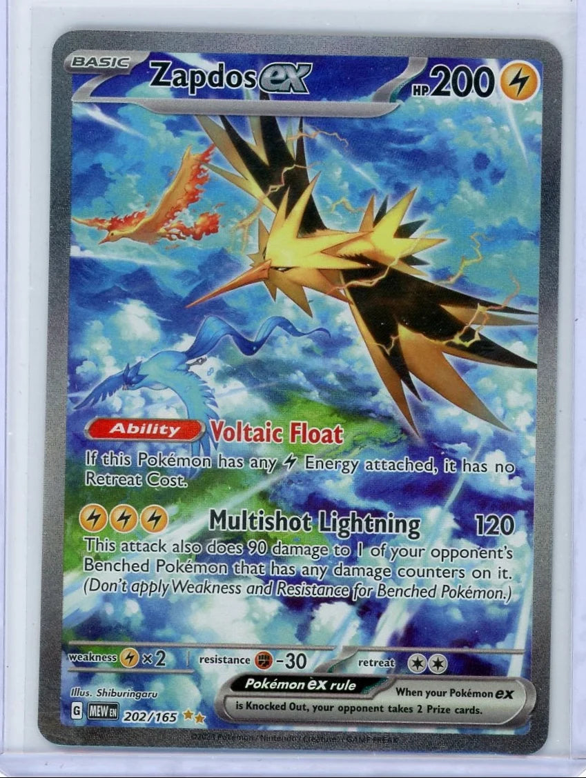 Zapdos ex Pokémon 151 Special Illustration Rare #202/165