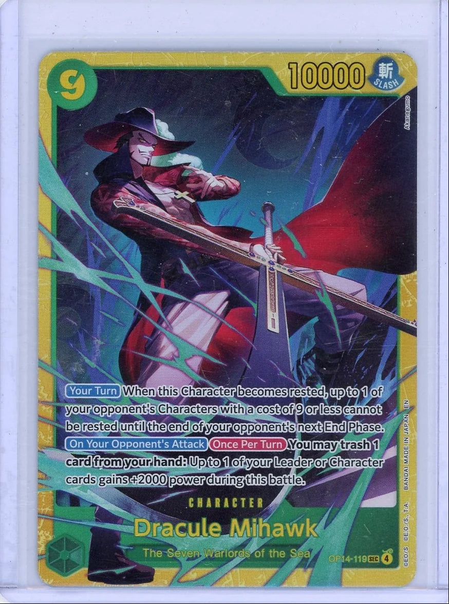 Dracule Mihawk One Piece OP14-119 SEC