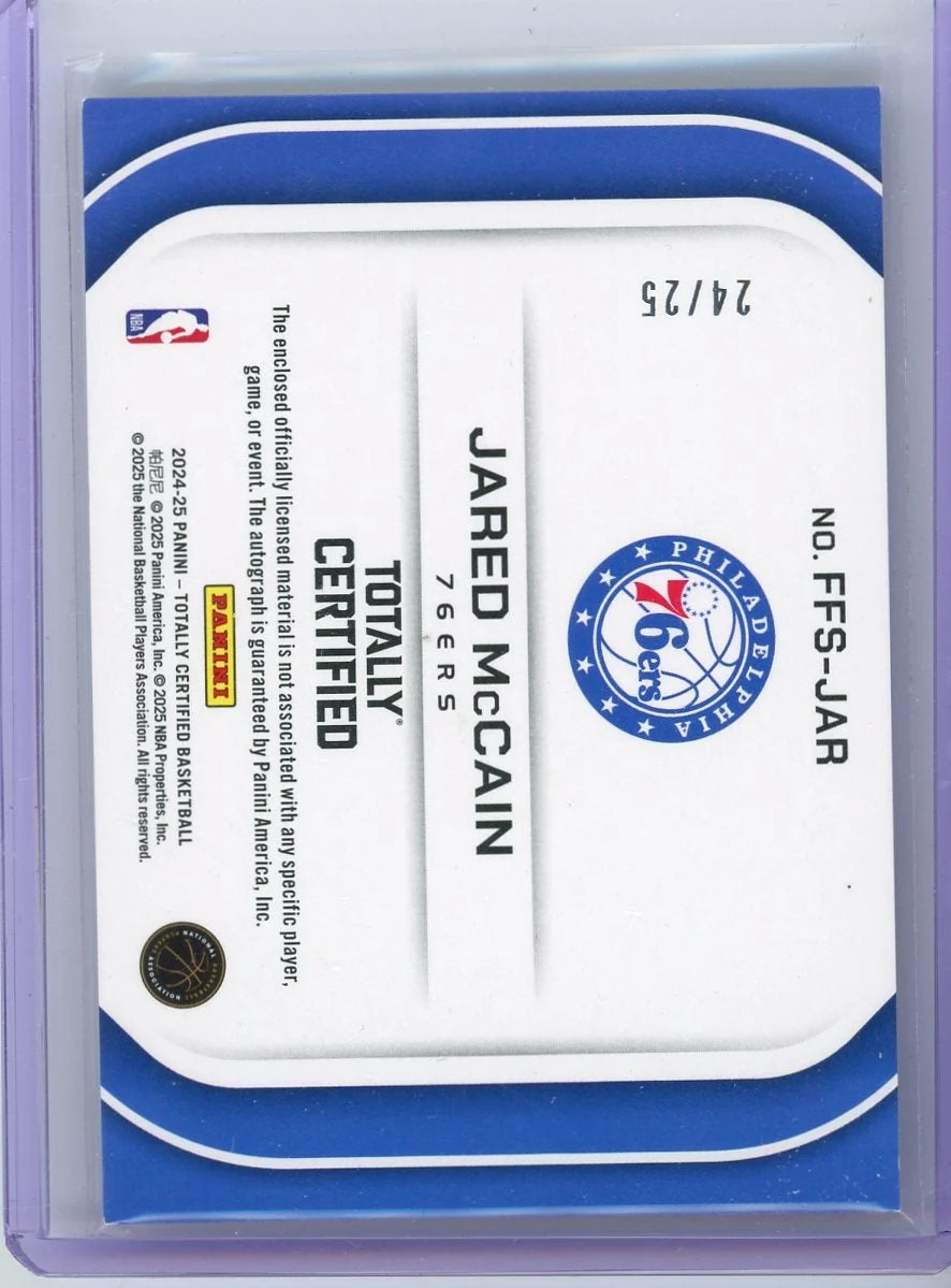 Jared McCain 2024-25 Panini Totally Certified RPA #'d 24/25