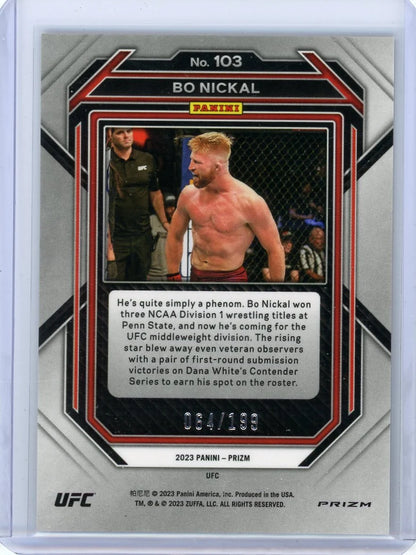 Bo Nickal 2023 Panini Prizm Red RC #'d 064/199
