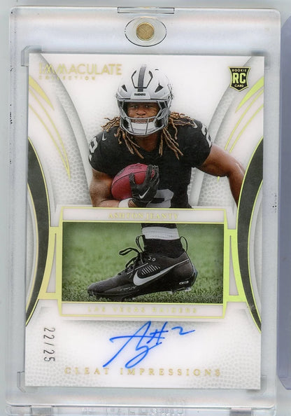 Ashton Jeanty 2025 Panini Immaculate Cleat Impressions autograph RC #'d 22/25