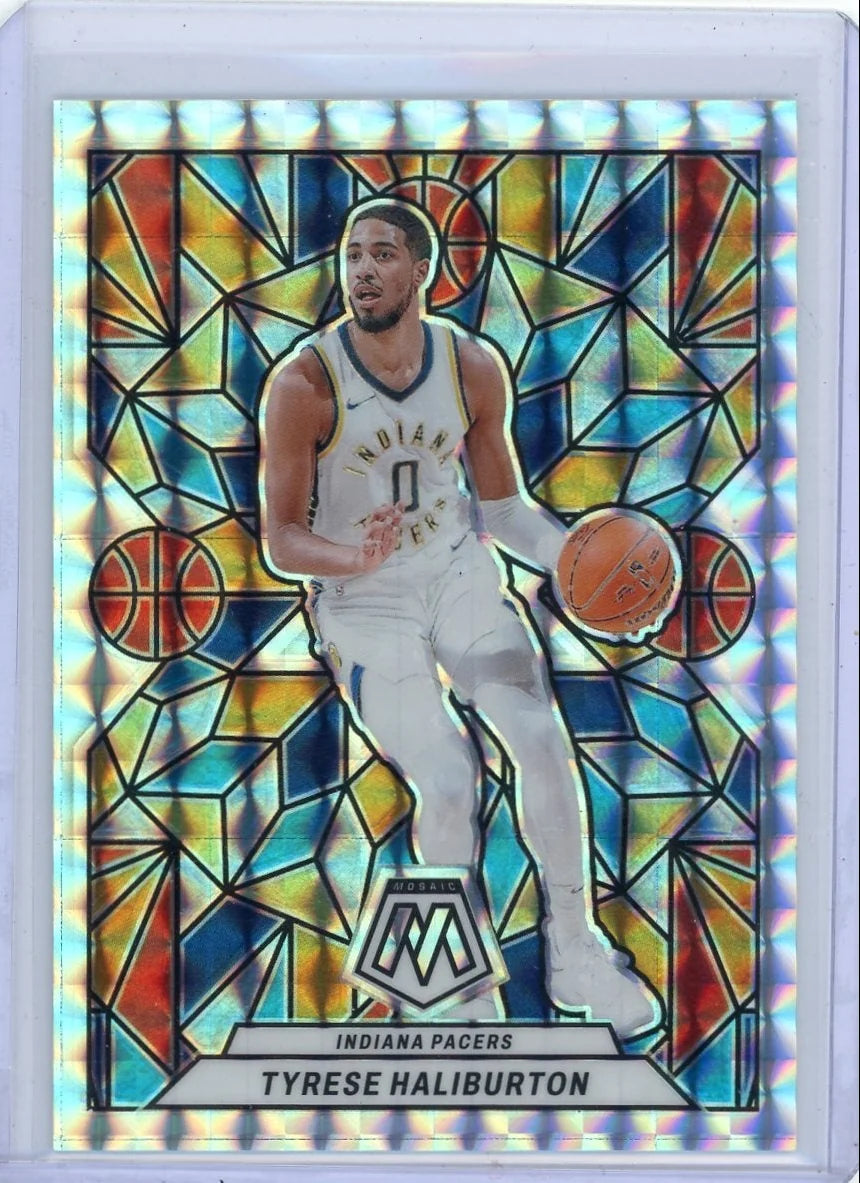 Tyrese Haliburton 2023-24 Panini Mosaic Stained Glass