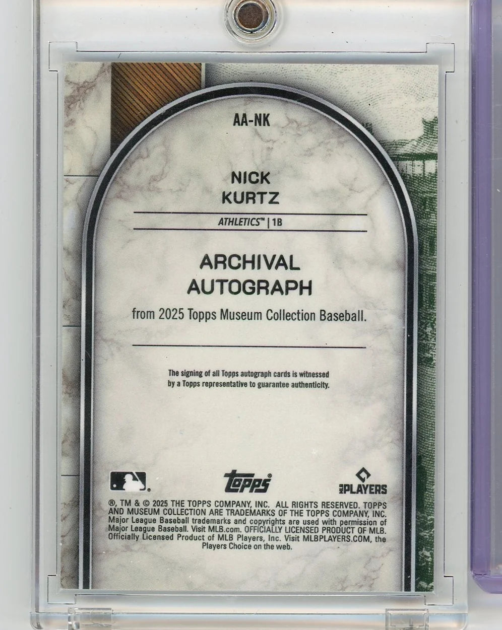Nick Kurtz 2025 Museum Collection Archival Autograph #'d 31/99