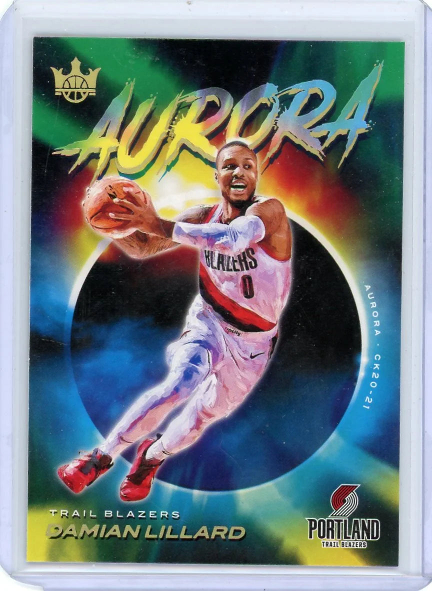 Damian Lillard 2020-21 Panini Court Kings Aurora SP