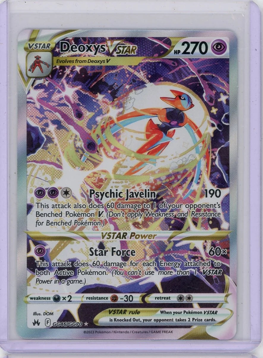 Deoxys Vstar Pokémon Crown Zenith Galarian Gallery #GG46/GG70