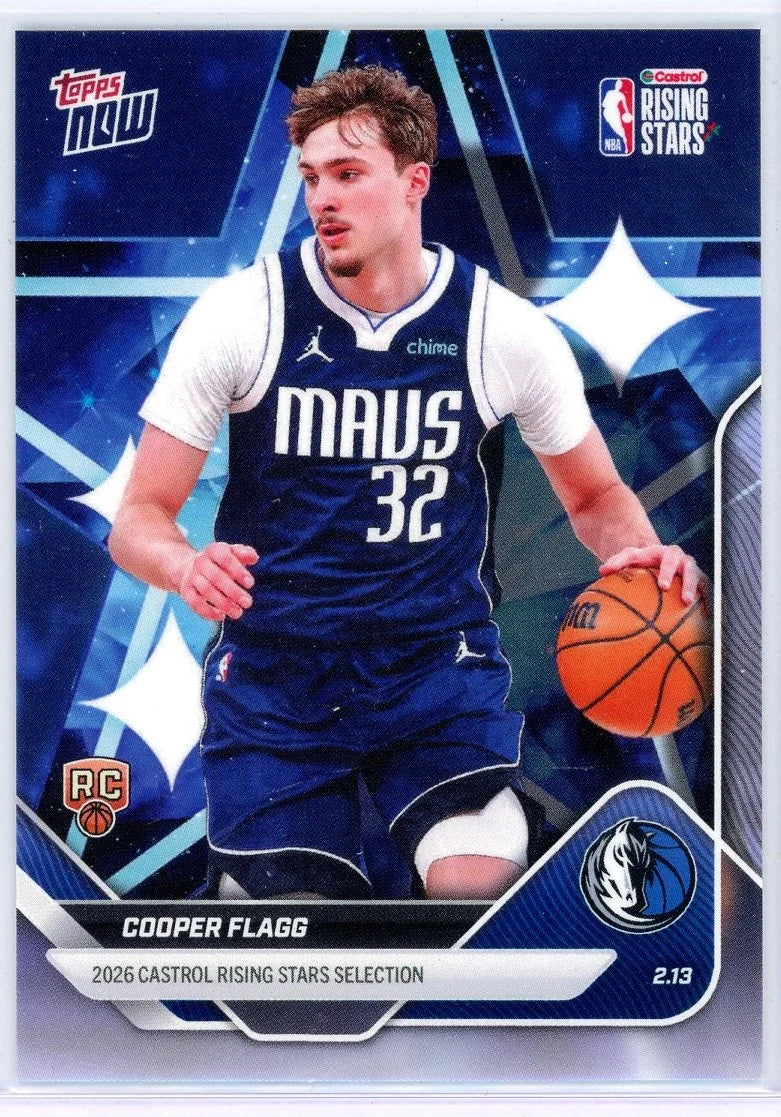 Cooper Flagg 2026 Topps NOW Rising Stars rookie card #RS1