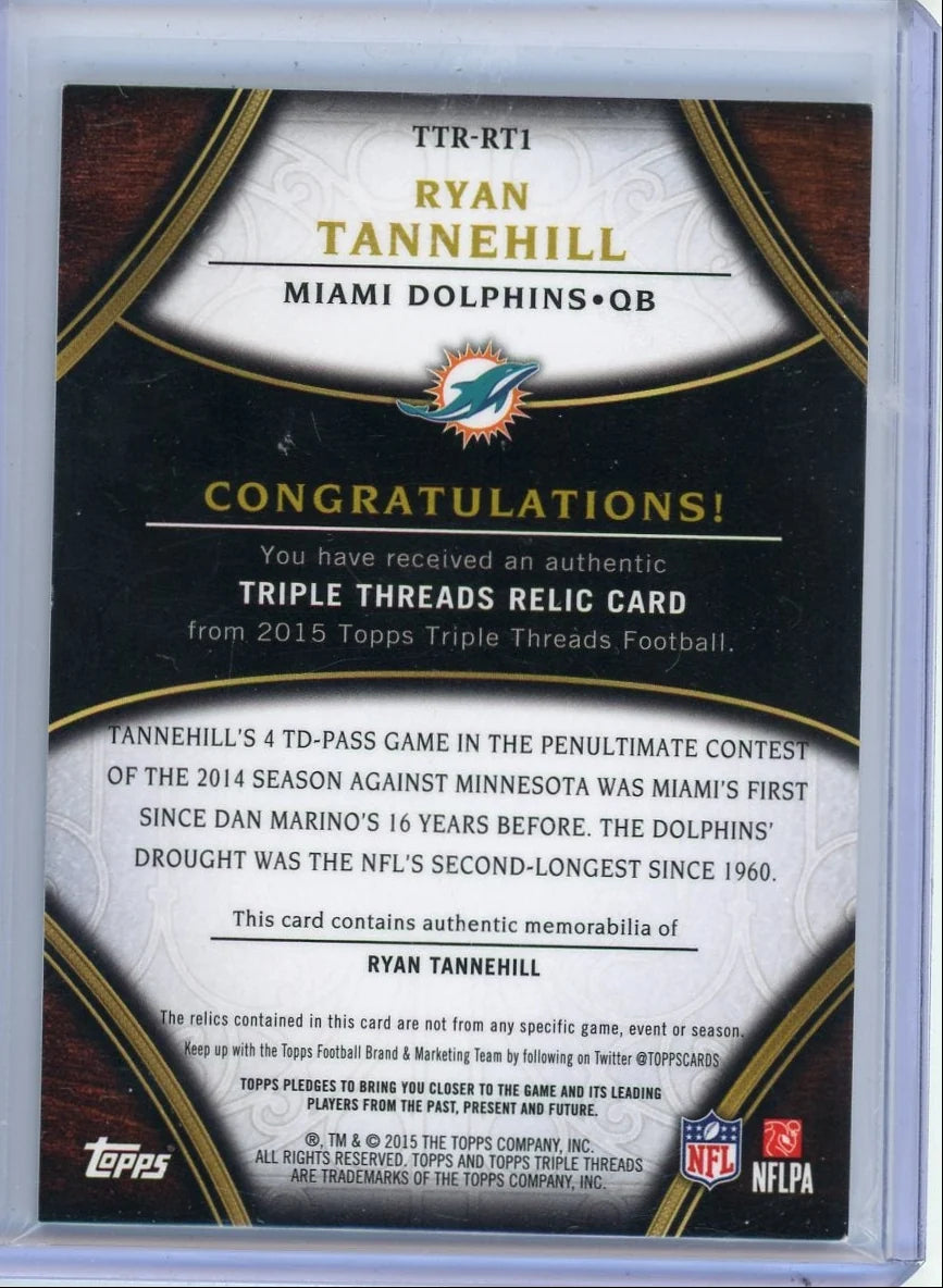 Ryan Tannehill 2015 Topps Triple Threads relic #'d 3/3