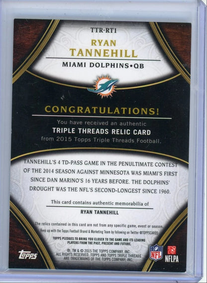 Ryan Tannehill 2015 Topps Triple Threads relic #'d 3/3