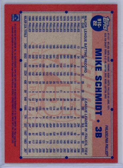 Mike Schmidt 2026 Topps Series 1 Silver Pack 1991 Topps Purple Refractor #'d 004/250