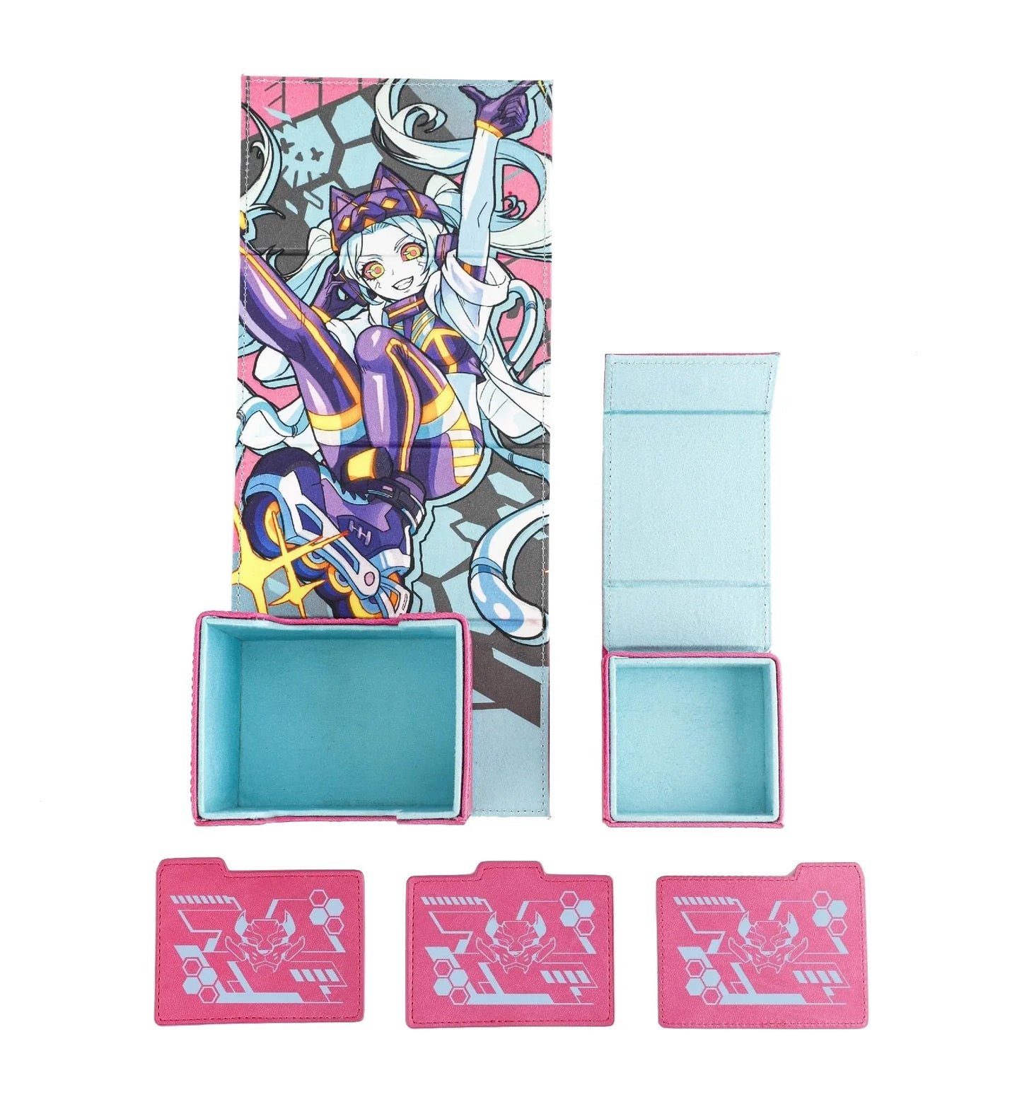 Cyberse Punks Dicewinder Deck Box with Magnetic Dice Tray (Becca)
