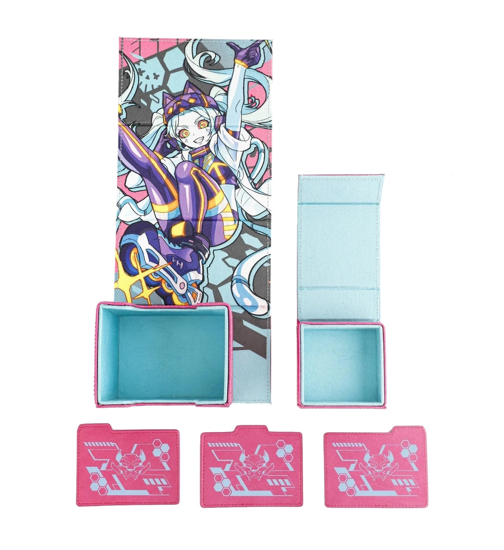Cyberse Punks Dicewinder Deck Box with Magnetic Dice Tray (Becca)