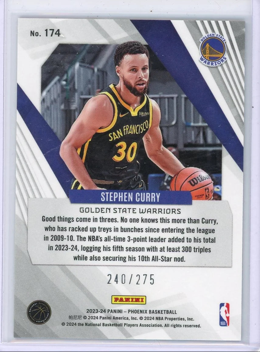 Stephen Curry 2024 Panini Phoenix Maroon Ice Prizm #'d 240/275