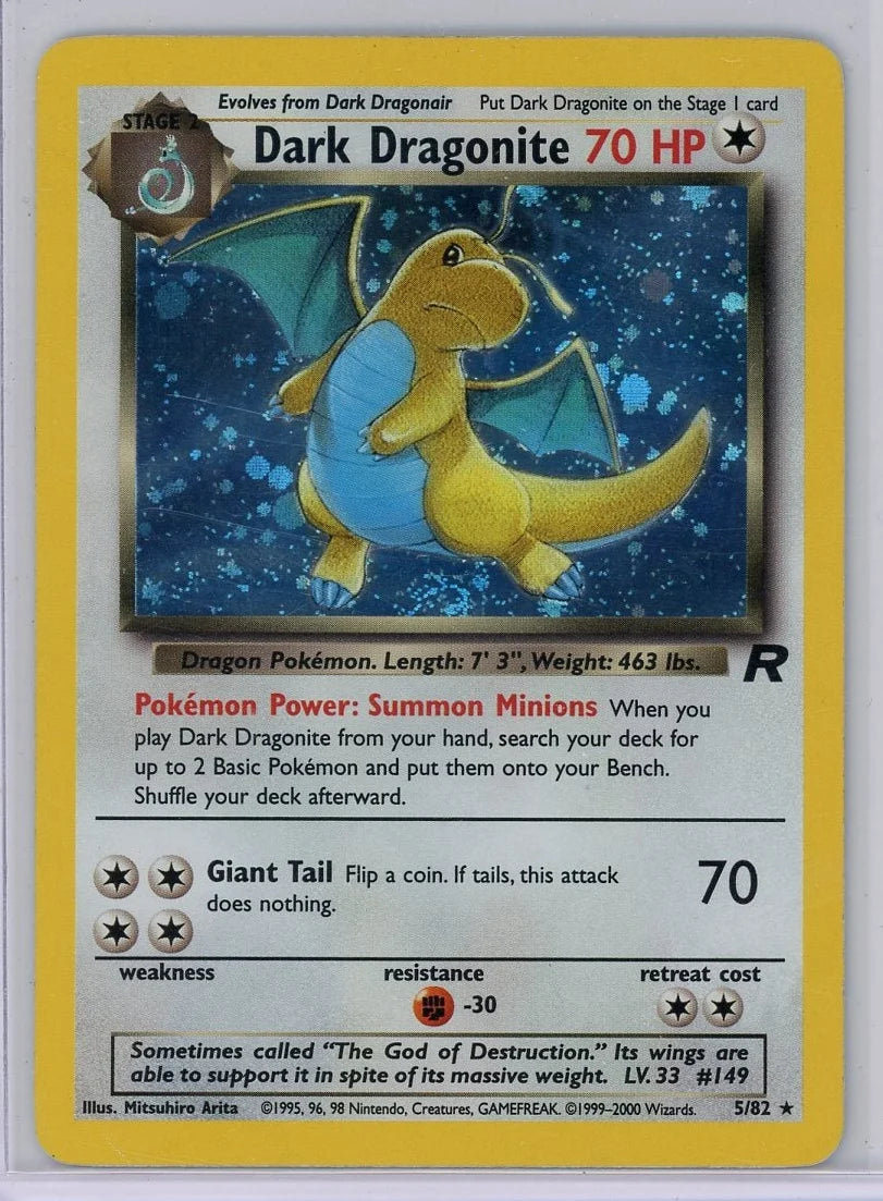 Dark Dragonite Pokémon Team Rocket Holo Rare #5/82