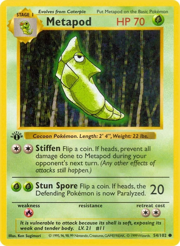 Metapod (054/102) (Base Set (Shadowless)) (BSS)