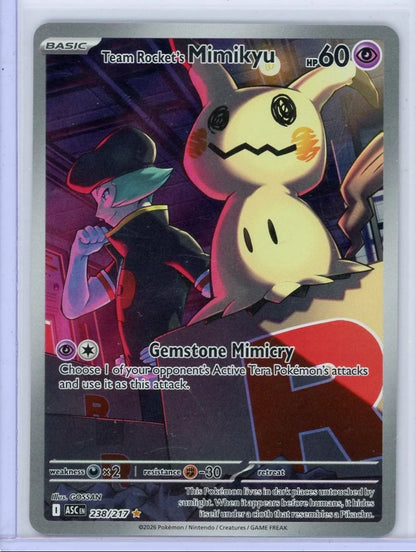 Team Rocket's Mimikyu Pokémon Ascended Heroes Illustration Rare #238/217