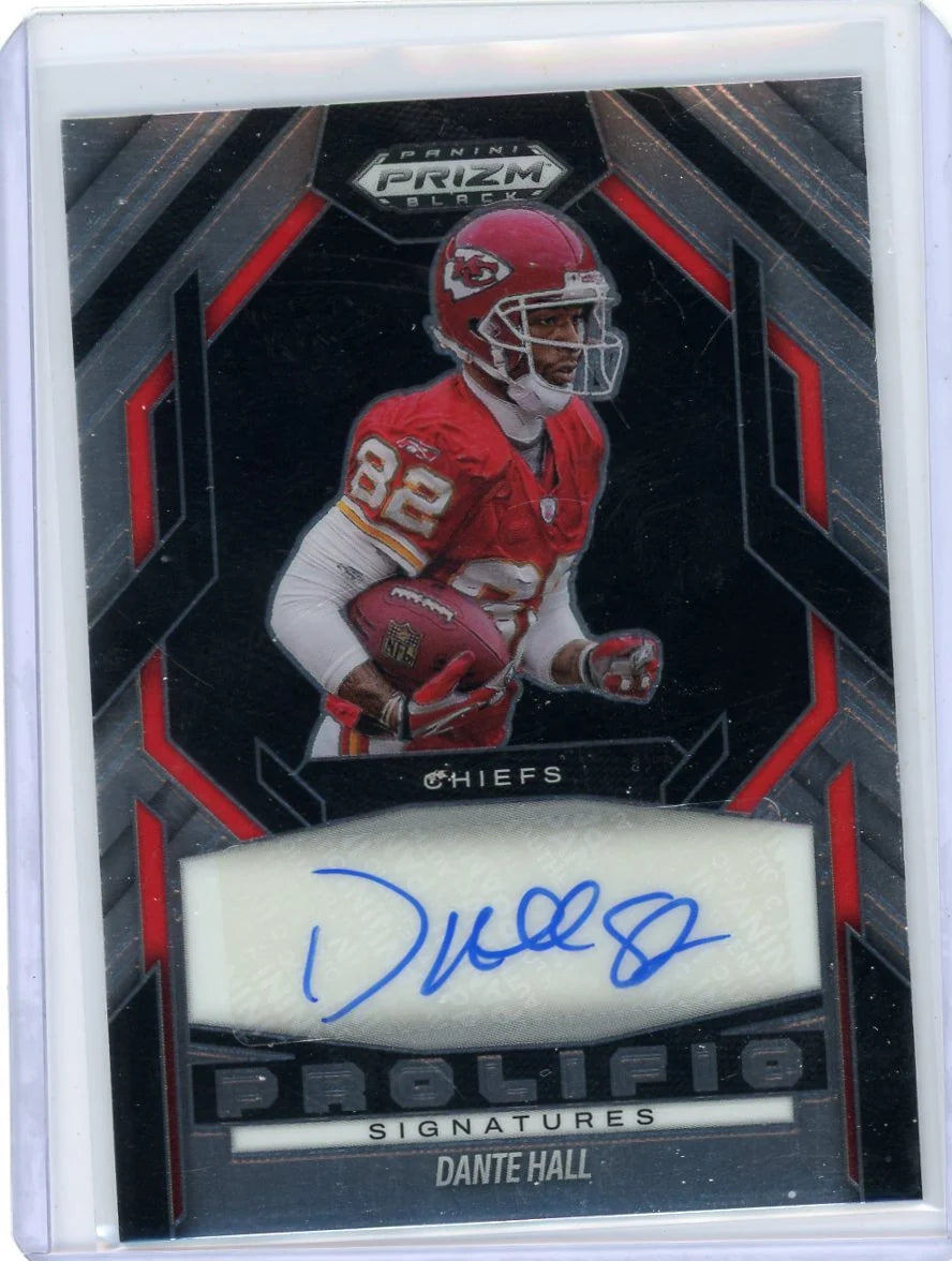 Dante Hall 2025 Panini Prizm Black Prolific Signatures Auto