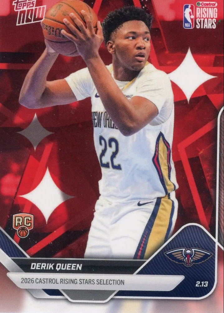 Derik Queen 2026 Topps NOW Rising Stars rookie card #RS15
