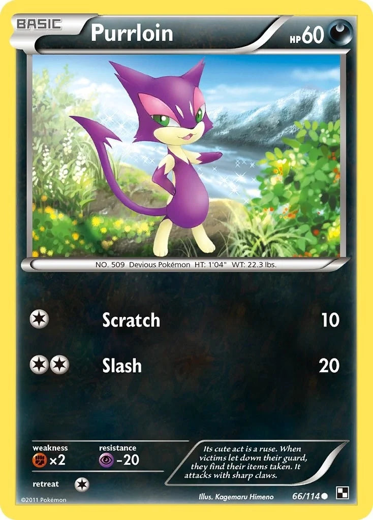Purrloin (66/114) (Black and White) (BLW)