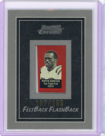 Marvin Harrison 2005 Bowman Chrome FeltBack FlashBack #'d 197/199