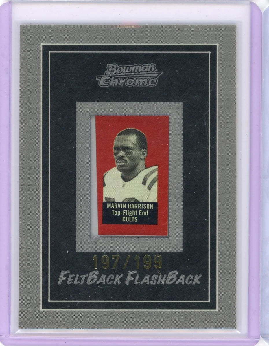 Marvin Harrison 2005 Bowman Chrome FeltBack FlashBack #'d 197/199