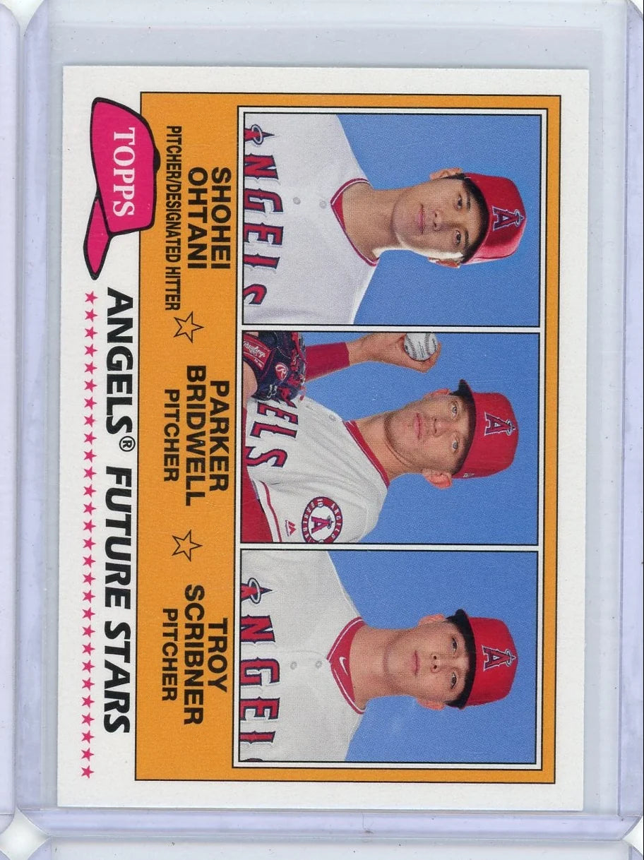 Angels Future Stars 2018 Topps Ohtani, Bridwell, Scribner RC #FS-LAA