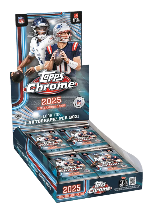 2025 Topps Chrome Football Hobby 12 Box Case