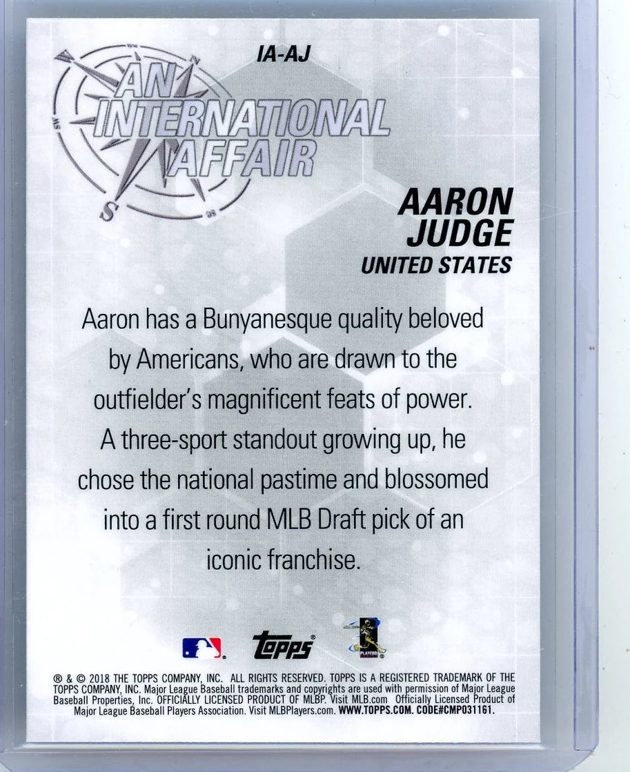Aaron Judge 2018 Topps Chrome An International Affair refractor