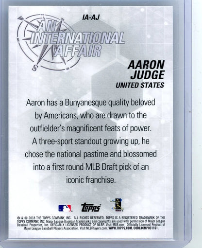 Aaron Judge 2018 Topps Chrome An International Affair refractor
