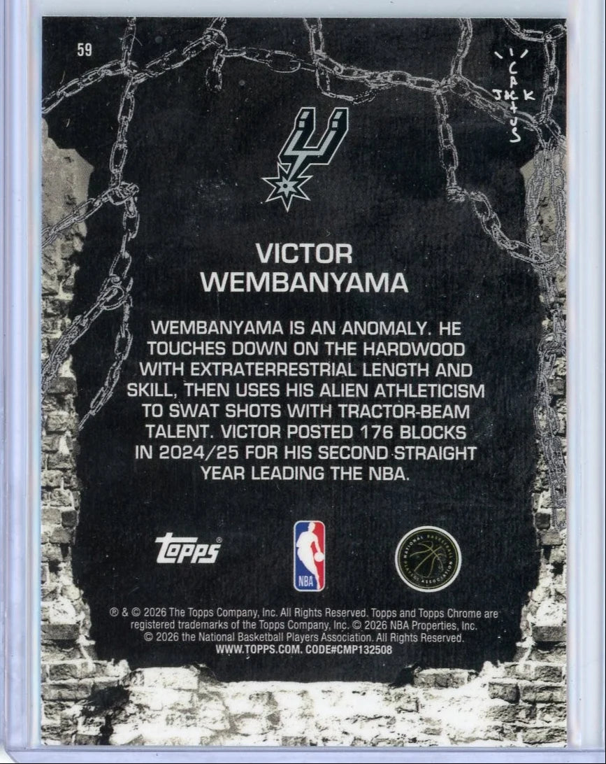 Victor Wembanyama 2025-26 Topps Chrome X Cactus Jack #59