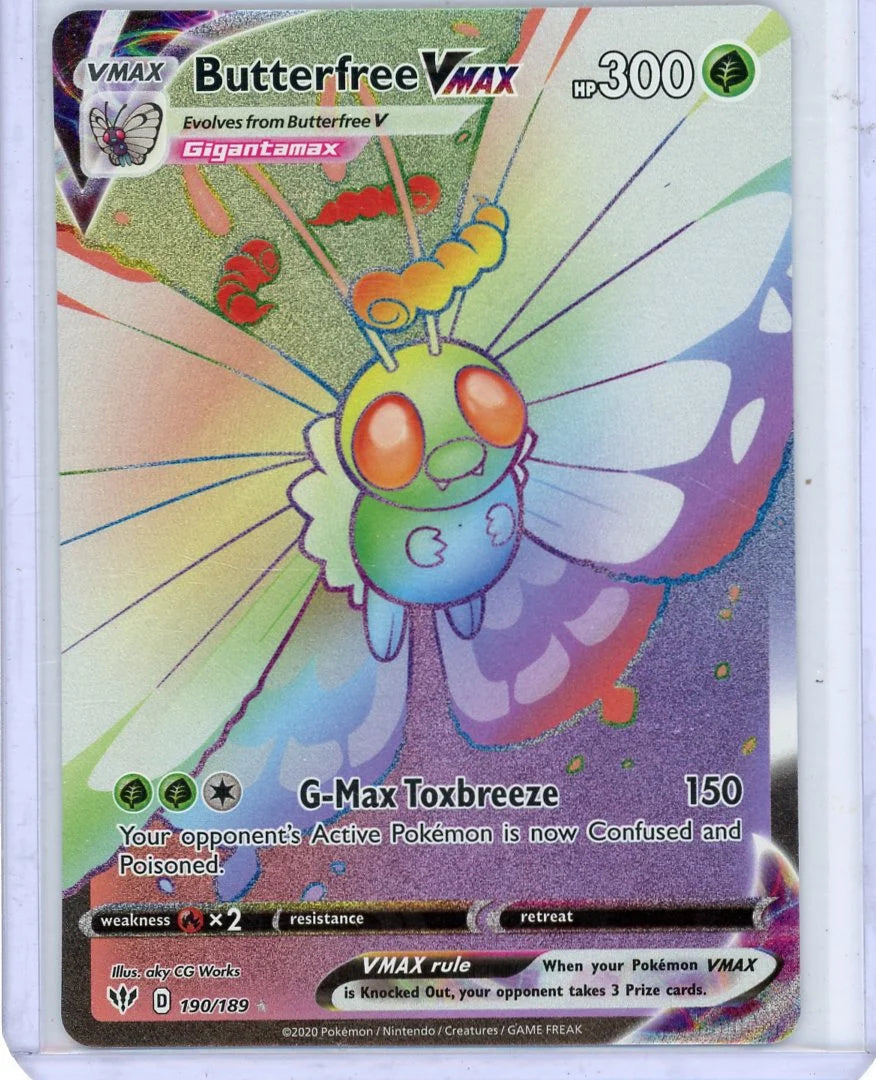 Butterfree VMAX Darkness Ablaze Secret Rare #190/189