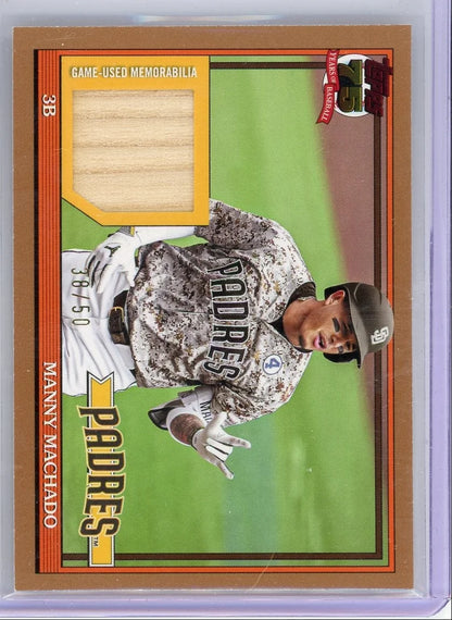 Manny Machado 2026 Topps Series 1 Game Used Bat Patch #'d 38/50