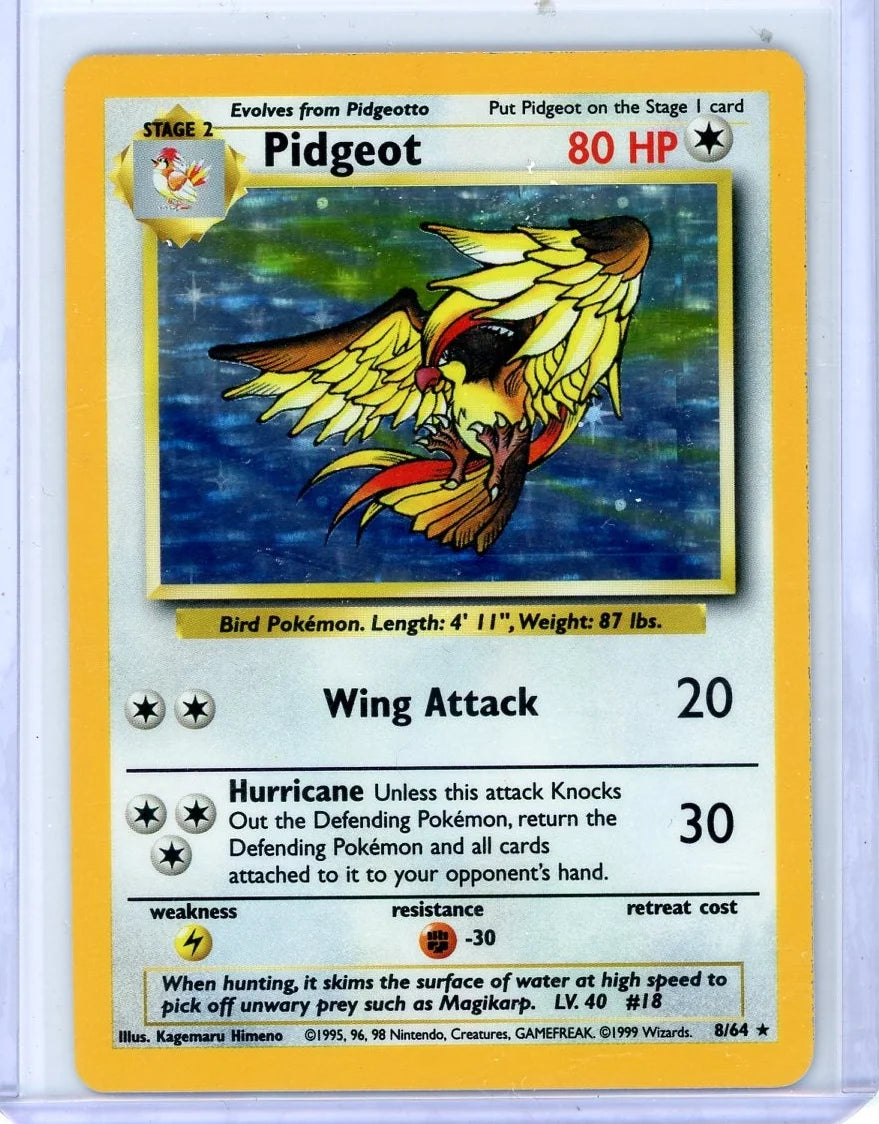 Pidgeot Pokémon Jungle (No Stamp) Holo #8/64