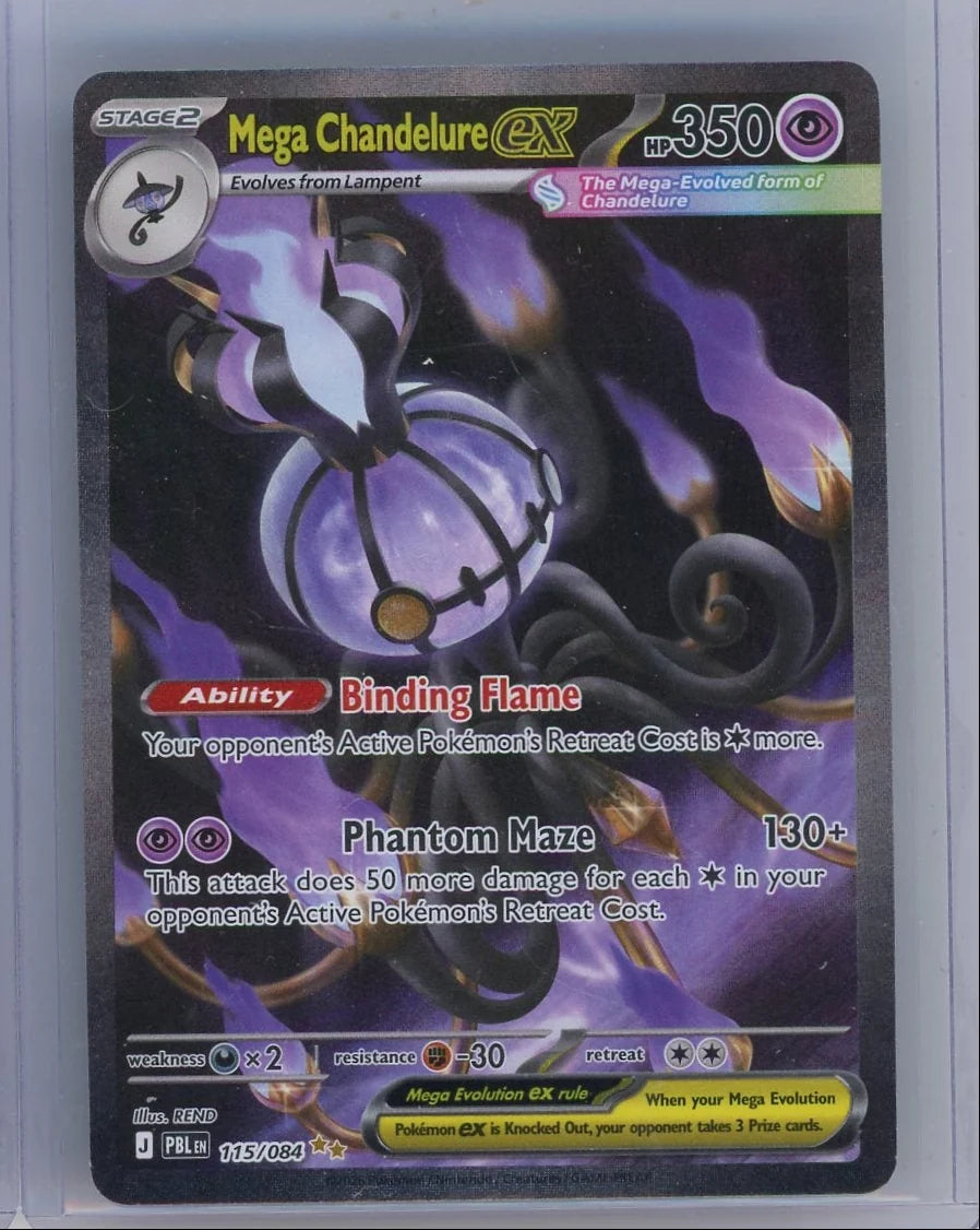 Mega Chandelure ex 2026 Pokemon Pitch Black Special Illustration rare #115/084