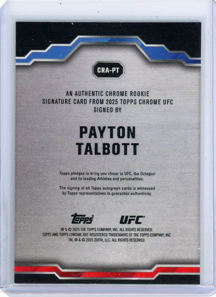 Payton Talbot 2025 Topps Chrome Rookie Autograph