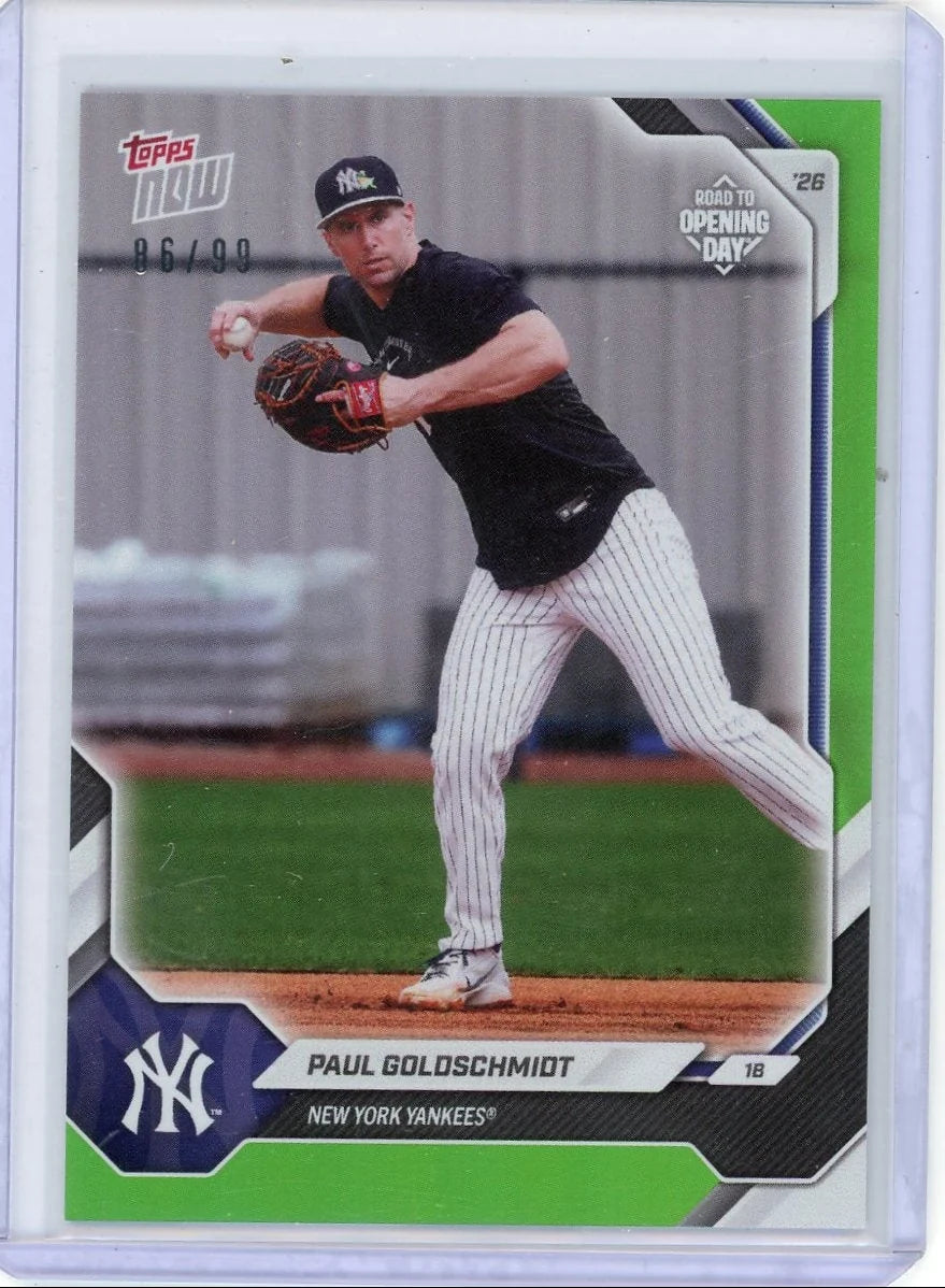 Paul GoldSchmidt 2026 Topps Now Opening Day Green Foil #'d 86/99