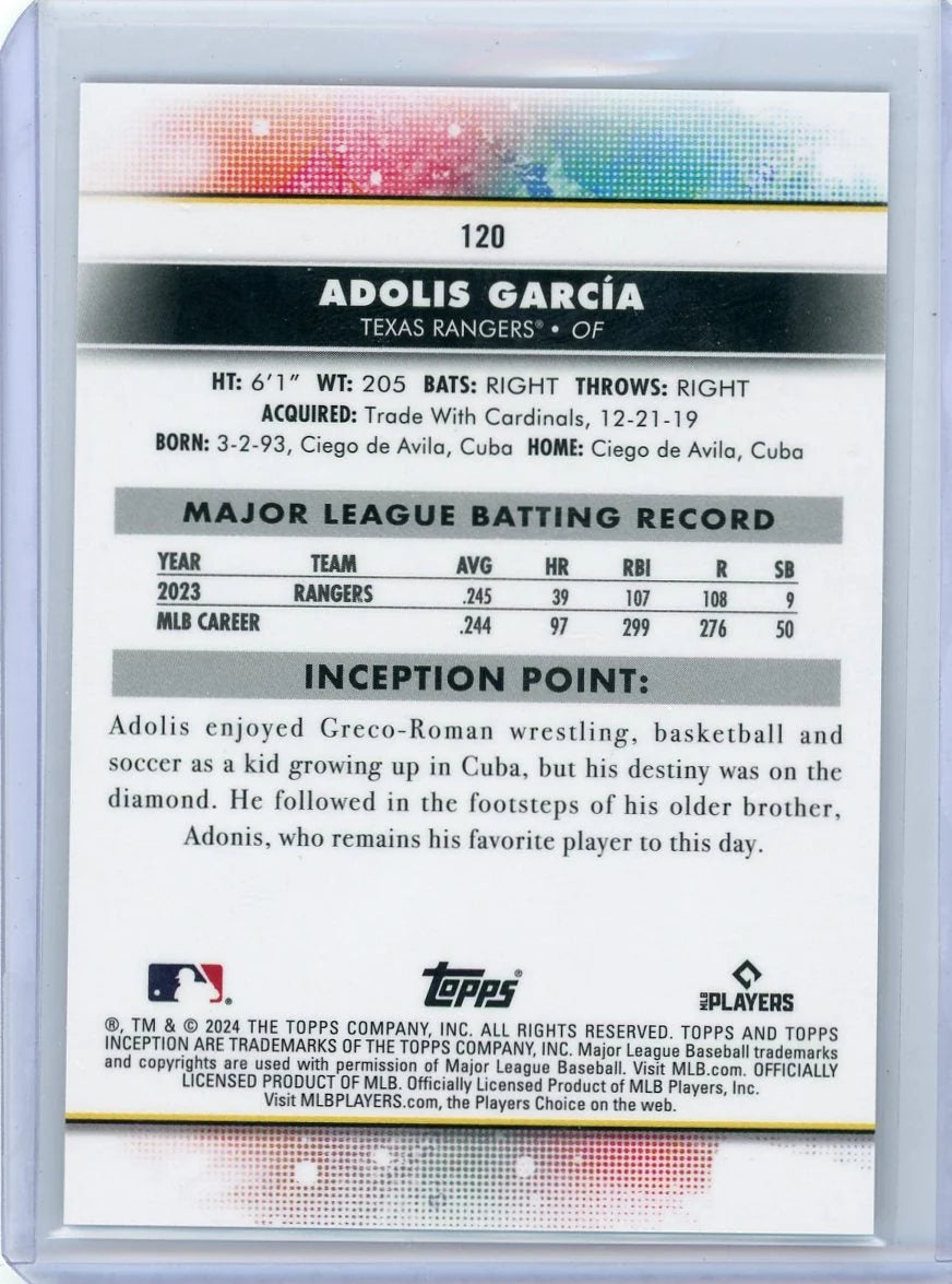Adolis Garcia 2024 Topps Inception Alpha Black X *SSP*