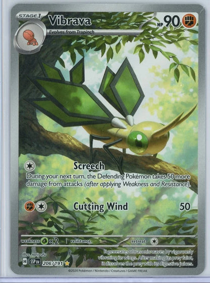 Vibrava Pokémon Surging Sparks Illustration Rare #206/191