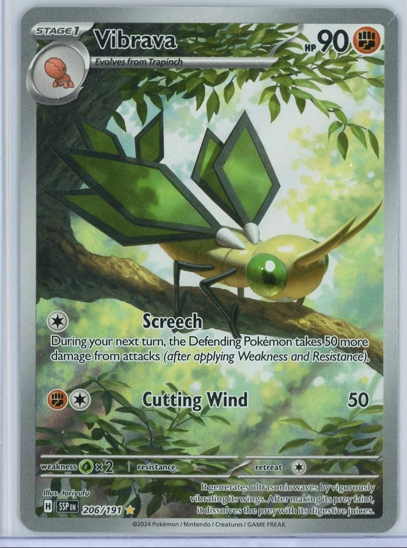 Vibrava Pokémon Surging Sparks Illustration Rare #206/191