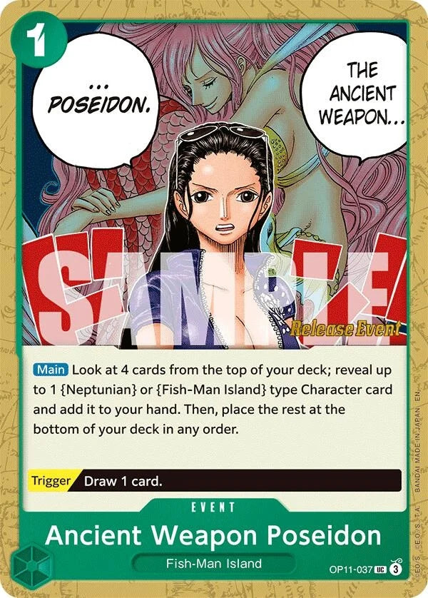 Ancient Weapon Poseidon (OP11-037) (A Fist of Divine Speed Release Event Cards) (OP11 RE)
