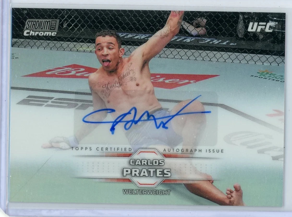 Carlos Prates UFC Stadium Club Chrome Autograph #CAV-CPS