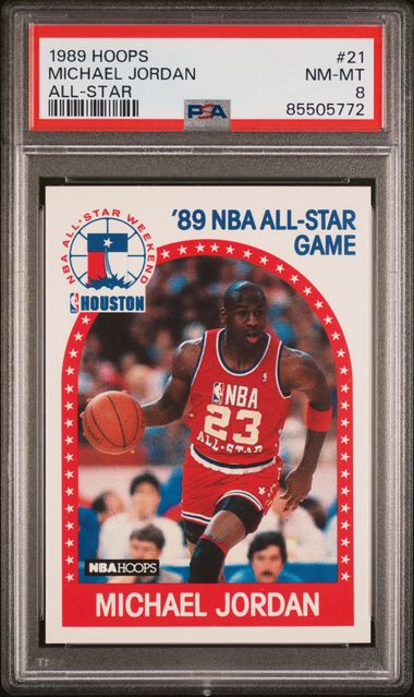 Michael Jordan 1989 Hoops All-Star #21 PSA 8
