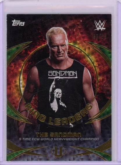 The Sandman 2025 Topps Universe WWE Ring Leaders Green Electric #'d 97/99