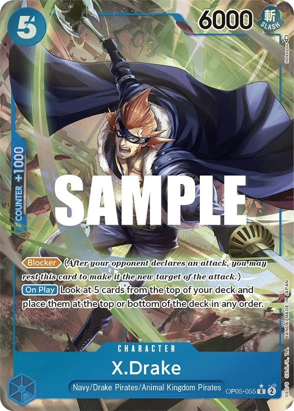 X.Drake (Alternate Art) (OP05-055) (Awakening of the New Era) (OP05)