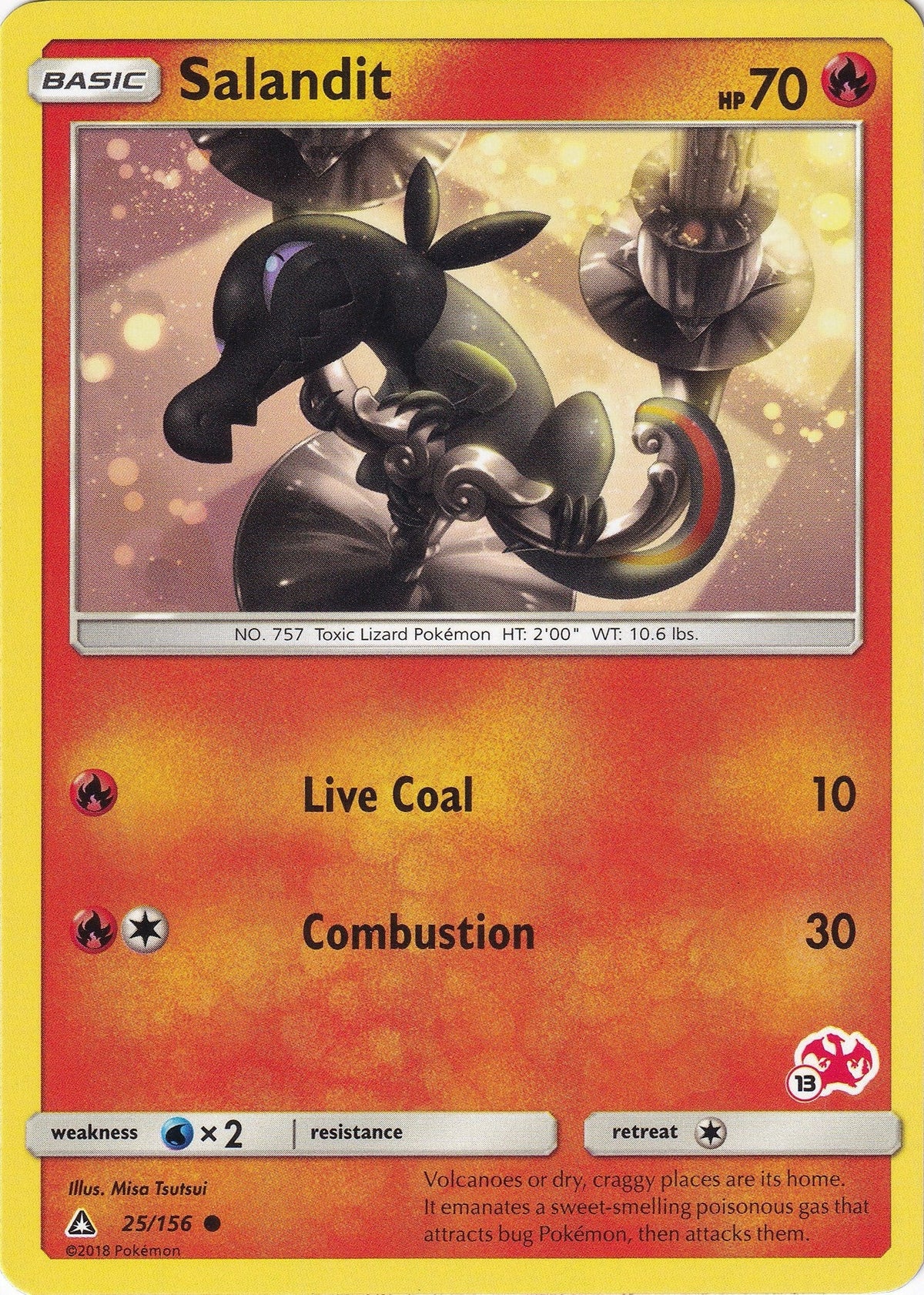 Salandit - 25/156 (#13 Charizard Stamped) (025/156) (Battle Academy) (BTA)