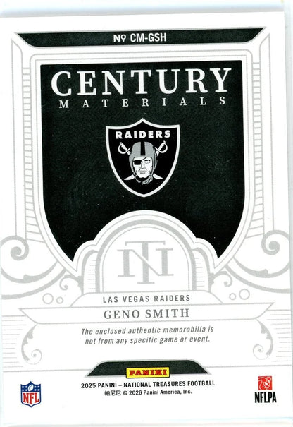 Geno Smith 2025 Panini National Treasures Century Materials #'d 06/49