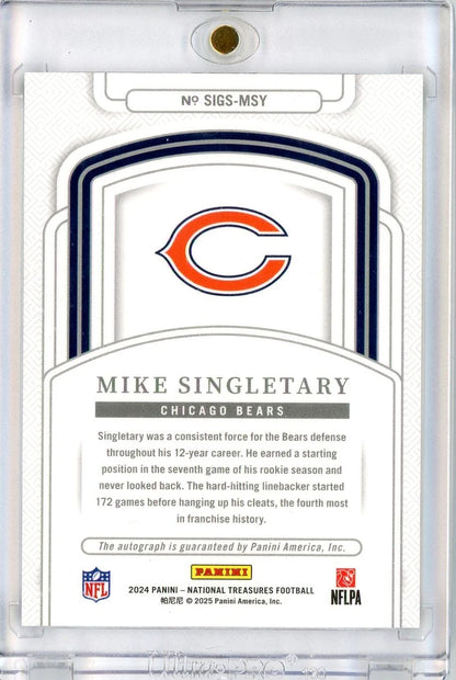 Mike Singletary 2024 Panini National Treasures autograph #'d 11/25