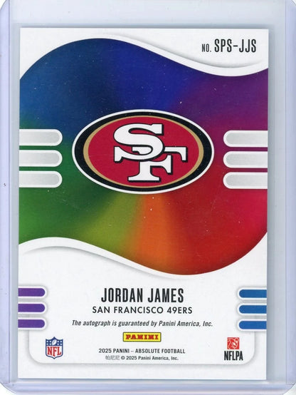 Jordan James 2025 Panini Absolute Spectrum Signatures autograph rookie #'d 165/199