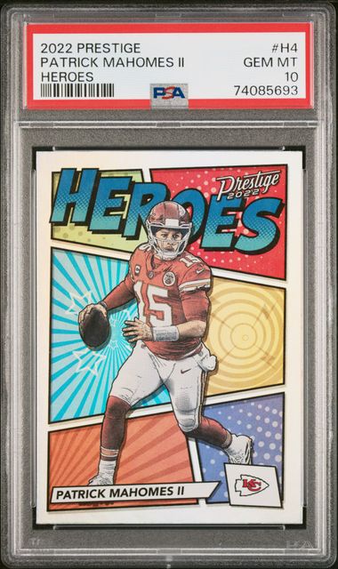 Patrick Mahomes 2022 Panini Prestige Heroes PSA 10