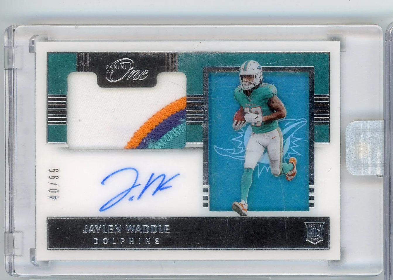Jaylen Waddle 2021 Panini ONE RPA #'d 40/99