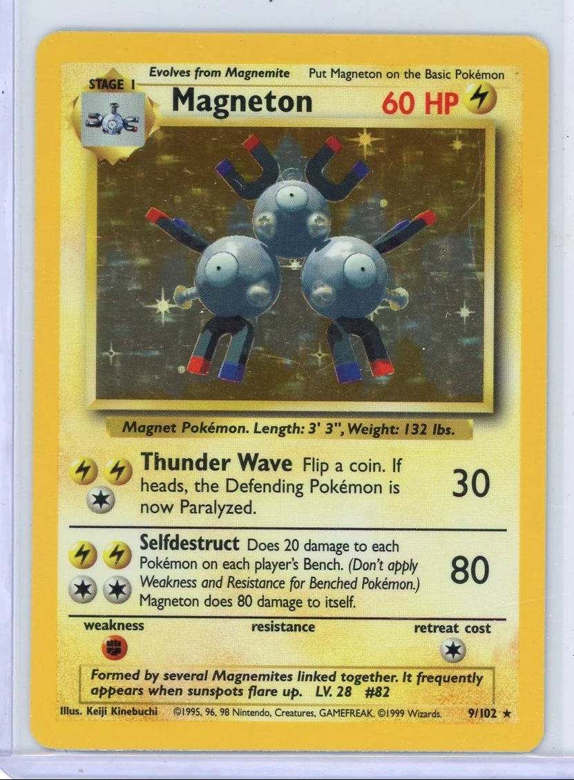 Magneton Pokémon Base Set Holo #9/102 MP